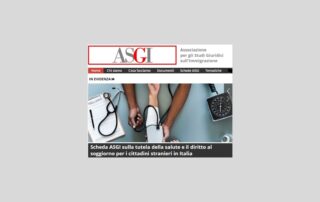 parte della homepage del sito ASGI