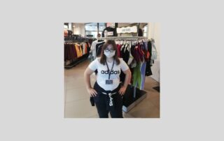 Alice Rampioni il primo giorno di tirocinio presso adidas, Castel romano