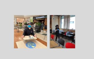 Carla Inturrisi e Nicoletta Sastri al lavoro al McDonald's