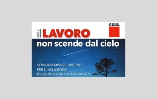 immagine titolo convegno CGIL 18 maggio 2022 "Il lavoro non scende dal cielo"
