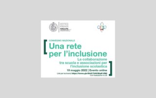 locandina evento 19 maggio 2022 "Una rete per l'inclusione"