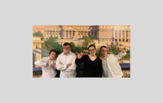 I 4 giovani con sindrome di Down di AIPD Mantova e AIPD Roma a Budapest per lo stage del progetto "Lavorando per Lavorare"