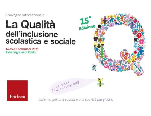 La qualità dell’inclusione scolastica, congresso Erickson a Rimini dal 14 al 16 novembre 2025