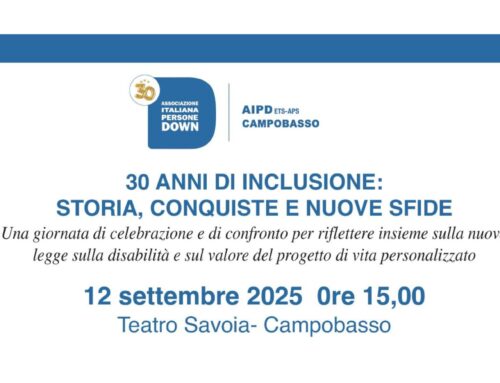 AIPD Campobasso compie 30 anni di attività. Evento celebrativo il 12 settembre 2025