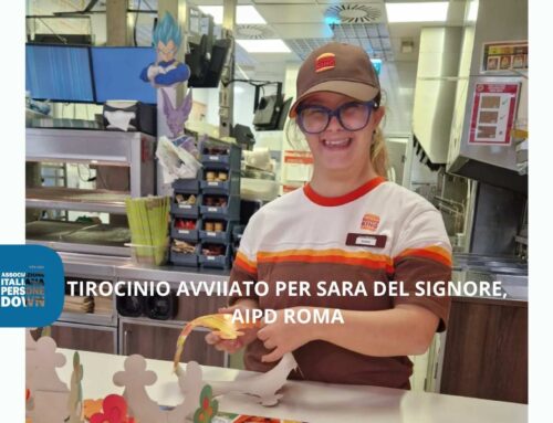 Tirocinio avviato per Sara Del Signore, AIPD Roma